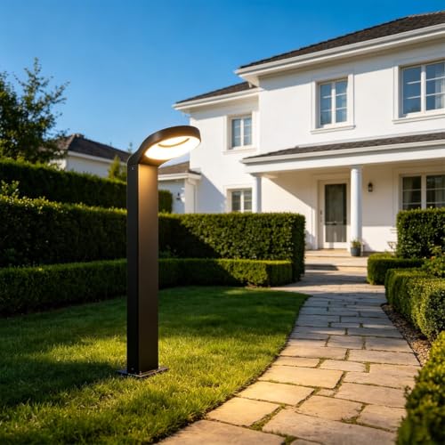 Lámpara IP65 aluminio fundido 60cm solución oscuridad jardín