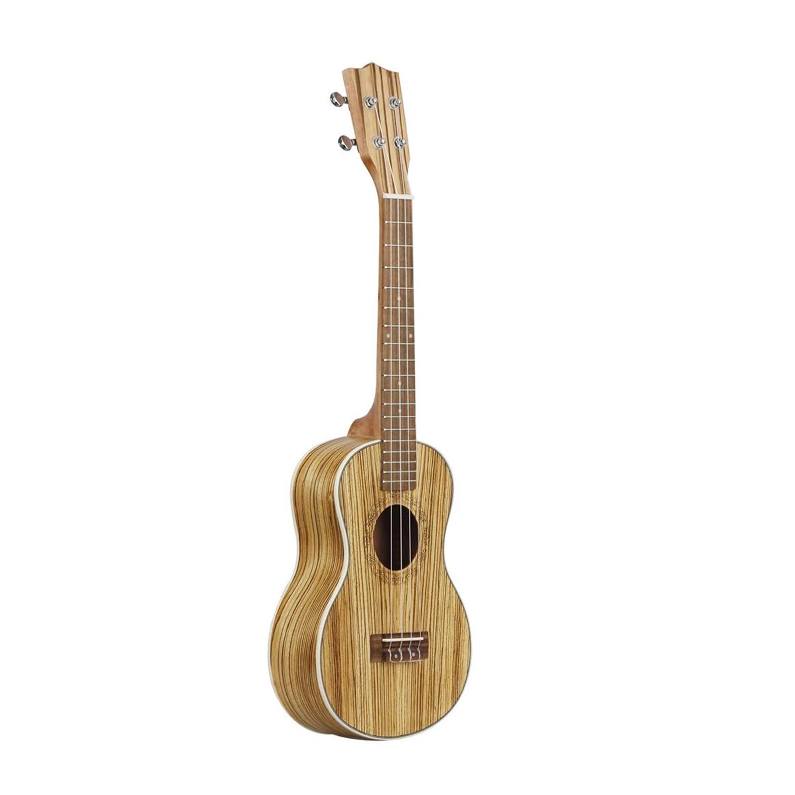 21 Calowe Ukulele Z Drewna Zebra Z Akcesoriami W Tym Zapasowymi Strunami Do Tunera Gig Bag I Kapodasterem Ukulele Dla Dorosłych