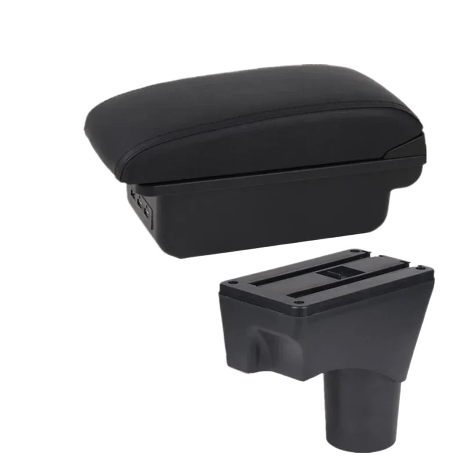 XINQQDC Console Armrest Fit For Nissan March Micra K13 Armrest Box Fit For Nissan Sunny Car Armrest Arm Storage Box Retrofit Parts Car Accessories Car Armrest Organizer(B1 black line 3USB)