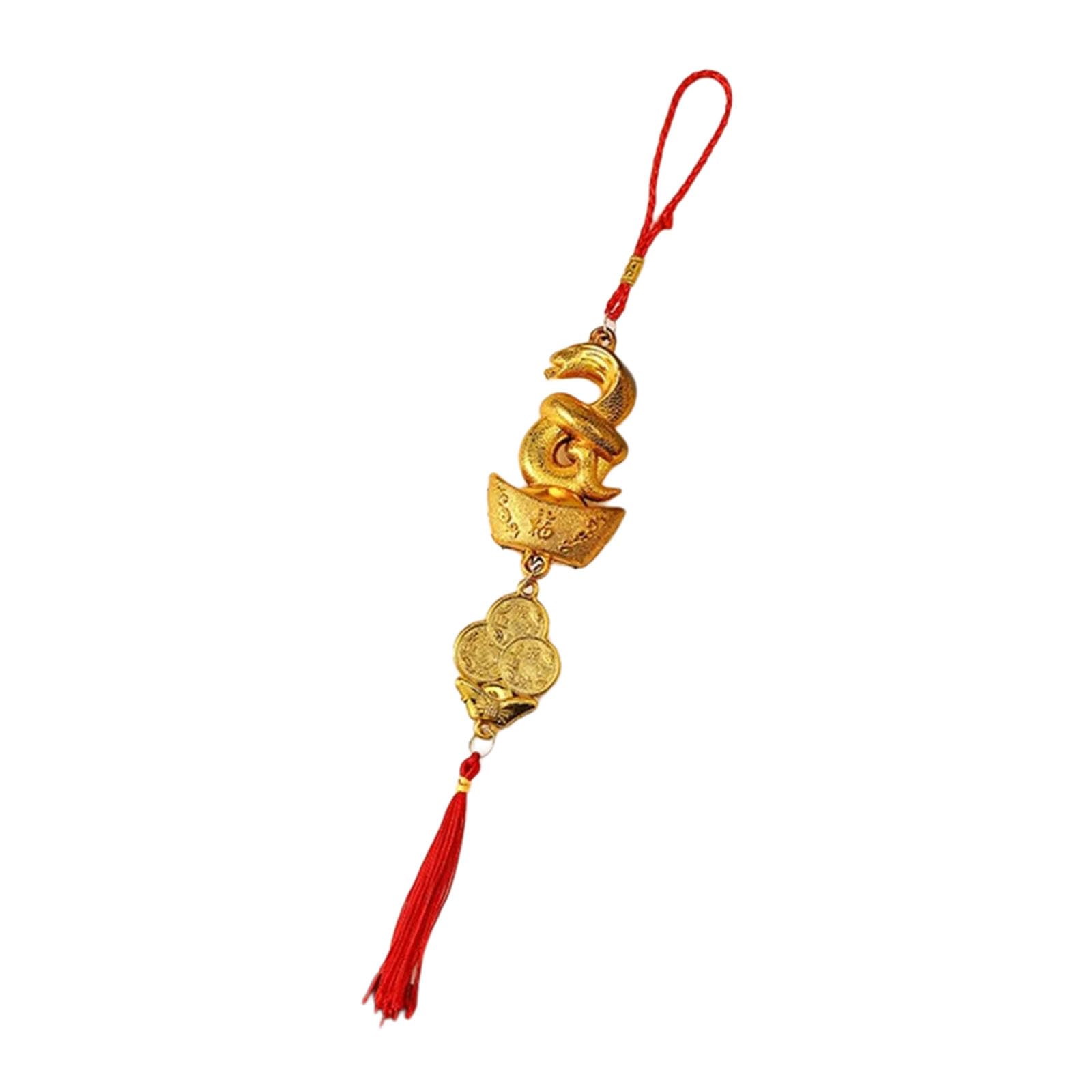 MHADBKH Snake Charm Hanging Pendant Ornaments for 2025 New Years Celebration and Fortunes Enhancement Fortunes Hanging Tassels