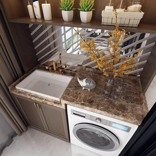 Image of D-fix Marble Peel and Stick Wallpaper for Home Decor, Waterproof Self-Adhesive Wall Stickers for Kitchen, Bathroom, Living Room - Wall Paper (60X200 CM (Dark Brown)