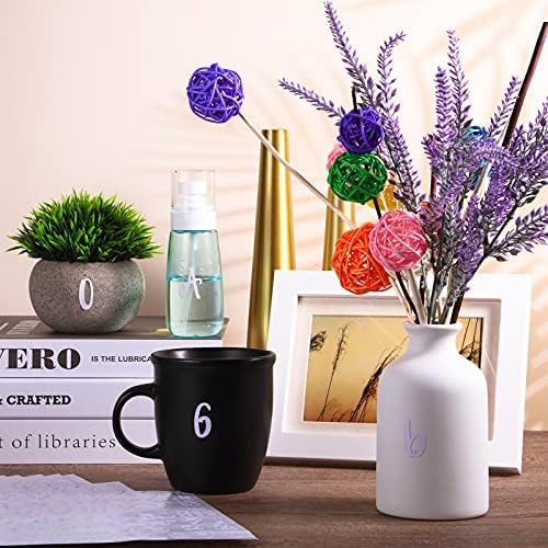 576 Pieces 8 Sheets Graduation Cap Self Adhesive Vinyl Letter Alphabet Number Stickers Mailbox Numbers Sticker, Decals for Classroom Decor, Sign, Door, Business (White, 1 Inch)