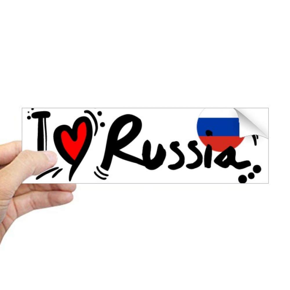 Autocollant pour fenêtre drapeau russe sticker vitrage I Love Russia