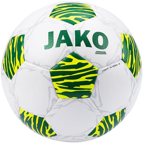 JAKO Jugendball Animal Größe 4 weiß/sportgrün/Neongelb