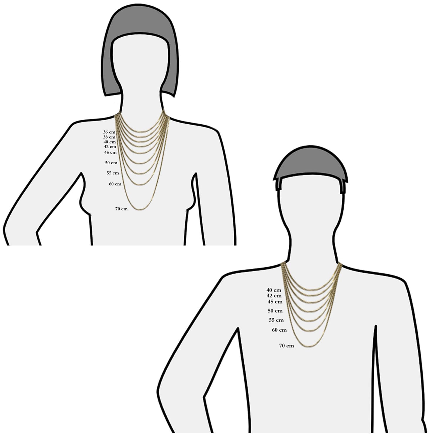 Filigrane feine Goldkette Panzerkette Breite 0,8mm - 333-8 Karat Gold