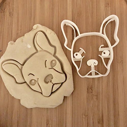 Cortador de galletas Bulldog francés y cortador de golosinas para perros, cara - 3 pulgadas