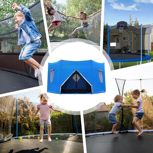 Missmisq Tente de Trampoline, Housse de Trampoline - Housse de Trampoline Pliable Housse de Tente de Trampoline Ronde de 14 Pieds,Accessoires de Trampoline nécessaires, Respirants, résistants au – Image 5