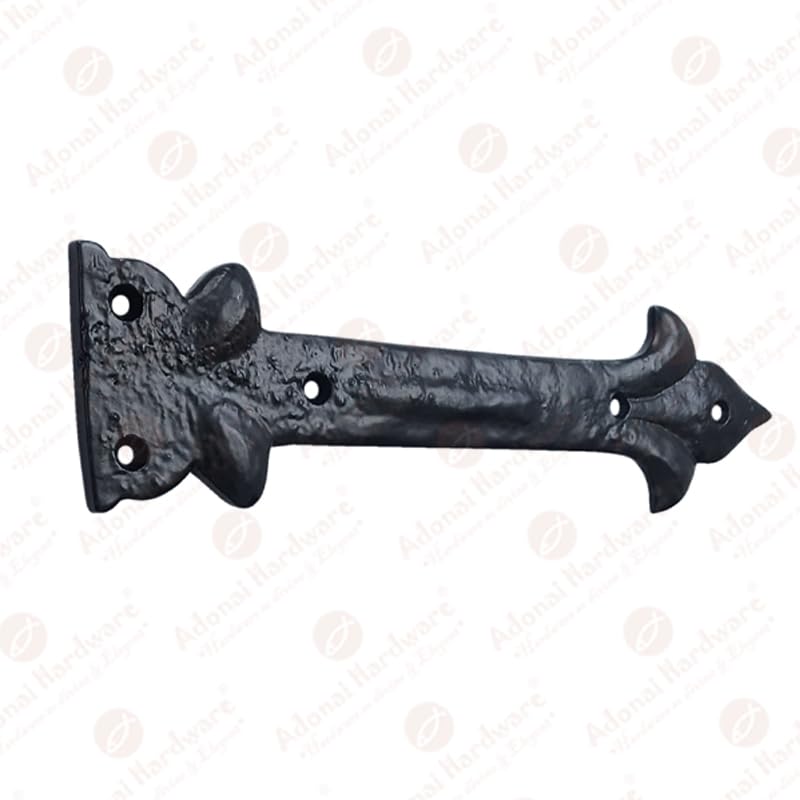 Image of Adonai Hardware Adonijah Antique Cast Iron Strap False or Faux or Dummy Hinges Front (8.50 inch X 12 Pack, Matte Black) for Barn Doors, Gates, Cabinets, Wooden Box, Furniture, Chest, Trunks and Sheds