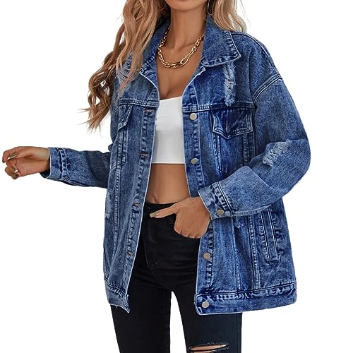 Giacca di jeans oversize per le donne giacca di jeans