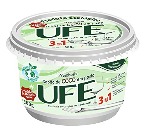 Sabão Pasta Coco 500g, UFE, Branco, Médio