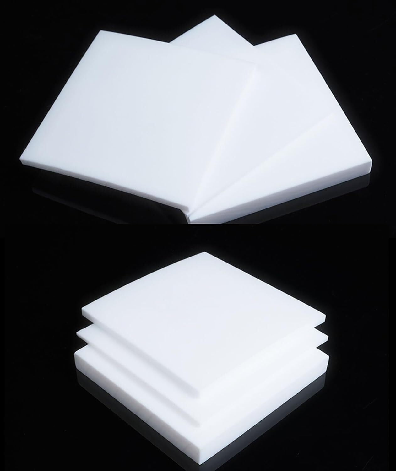 Hoja formable blanca de la película PTFE 250x250m m 3-8m for los artes las juntas DIY(8mm)