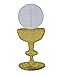 Embroidered Iron On Chalice Patch - Church Patches, Religious Appliques, Patches Wine for Catholic Devotees - Ideal Catholic Patch for Vestments & Religious Garments 5.9 x 2.35 Inch