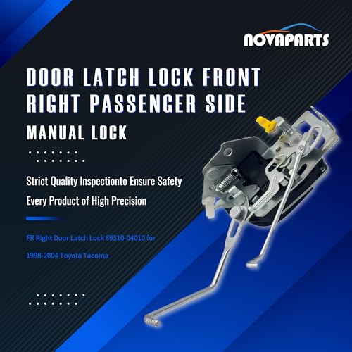 Image of NOVAPARTS Door Latch Lock Front Right Passenger Side 69310-04010 for 1998 1999 2000 2001 2002 2003 2004 Toyota Tacoma 2.4L 2.7L 3.4L (Non Power Door Lock)
