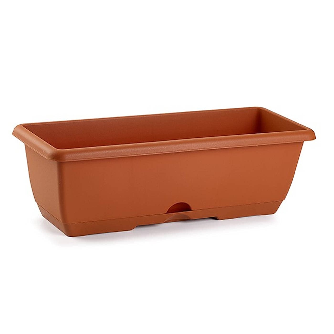 AC - Jardinera con Plato - Fabricado en Polipropileno - PLFT - Macetero para Jardin - Maceta para Plantas y Flores Rectangular de Plástico con Agujeros de Drenaje - 50 cm - Color Antracita — view 33