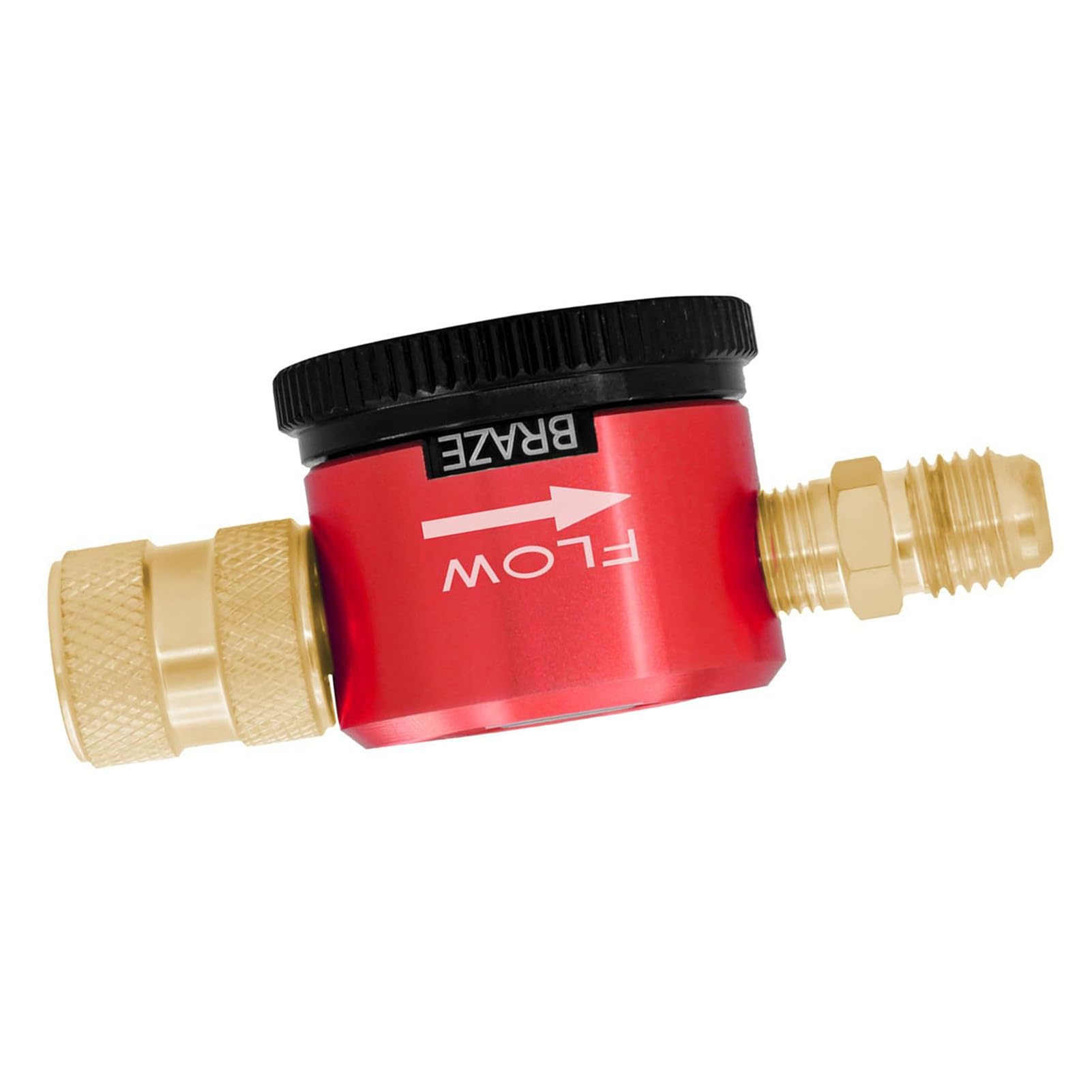 Nitrogen Purge Tool, 1/4 Inch Connector Nitrogen Gas Regulator Brazing Tool with 3 Point Dial for Rapid Switching,