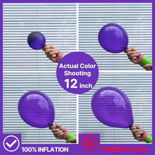 Image of PartyWoo Dark Purple Balloons 50 pcs 5 Inch Small Mini Royal Purple Balloons for Graduation Halloween Mardi Gras Ramadan Eid Wedding Baby Shower Anniversary Birthday Party Decorations Purple-Y16