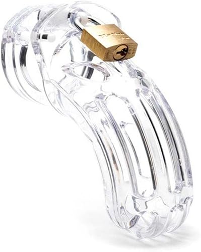 CB-X The Curve - Kit de jaula de castidad masculina de 3.75 pulgadas, color negro o transparente (color transparente)