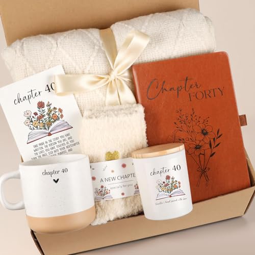 40th Birthday Gifts Women, Unique Chapter 40 Year Old Birthday Gifts for Women Happy 40th Bday Gift...