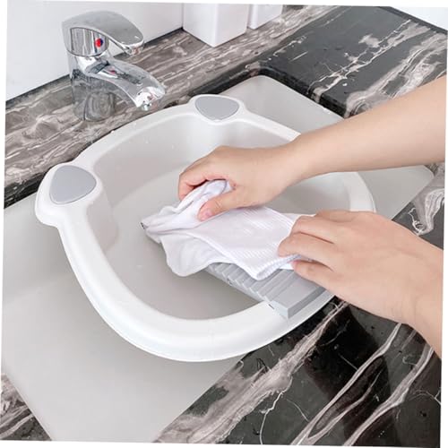 Lavabo portátil de PP con tabla de lavar ropa a mano pack de 2 para dormitorios 7