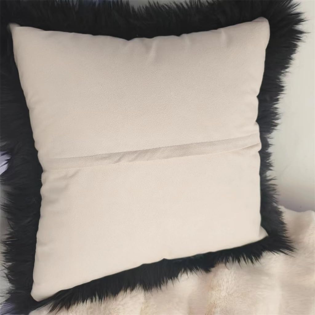 HBJWOV Nordic Plush Sofa Pillow Bedroom Headboard Cushion Back Imitation Case(D)