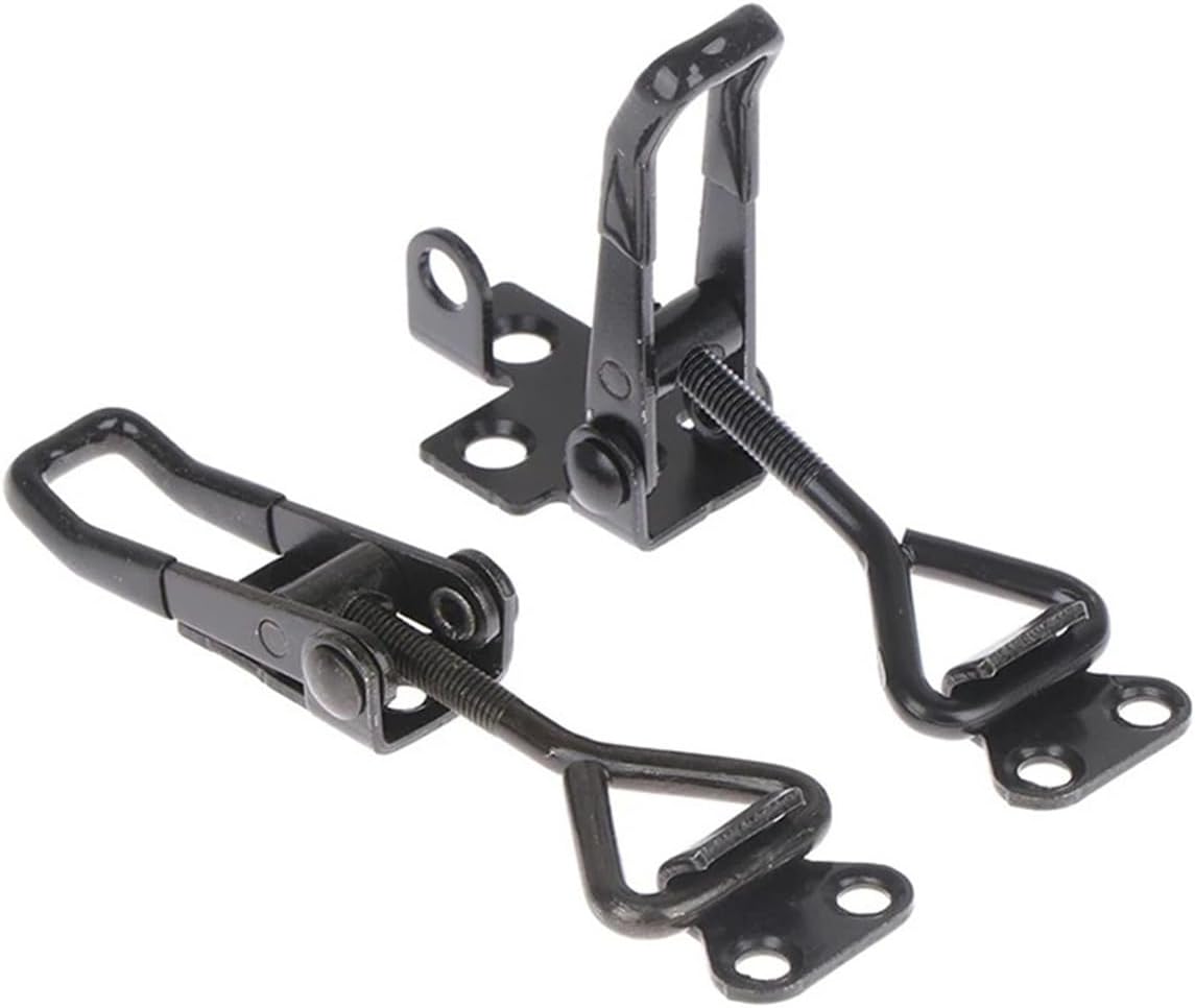 Compatible Black Quick Clamp Latch, Lever Handle Lock Hasp for Cabinets, Sliding Doors & Furniture Hardware(B)