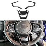 Fewshaw Steering Wheel Cover Molding Trims for 2018-2025 Subaru Crosstrek/Legacy/Outback,2019-2025 Ascent/Forester,2017-2025 Impreza,2022-2025 WRX (Carbon Fiber Style)