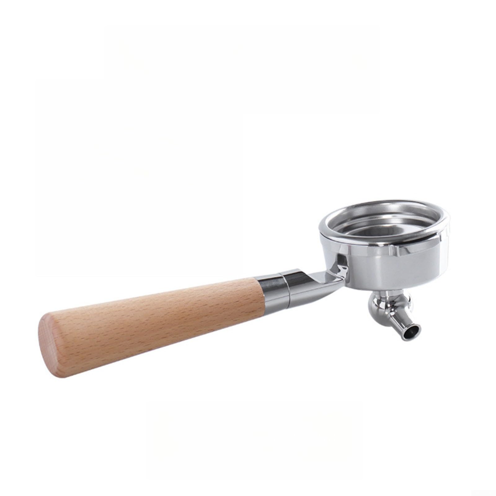 Portafiltro espresso de 58 mm con cesta de filtro para Breville serie 9, mango de café de acero inoxidable 304, mango de madera de haya, accesorio desmontable para máquina de café espresso