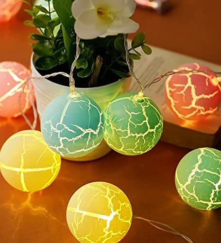 Image of Xenith 14 LED Crackle Ball Shape Pastel Fairy String Lights for Baby Kids Room Diwali Christmas Festival Birthday Wedding Party Indoor Outdoor Garden Decoration (Multicolor, 3.5 Meter)