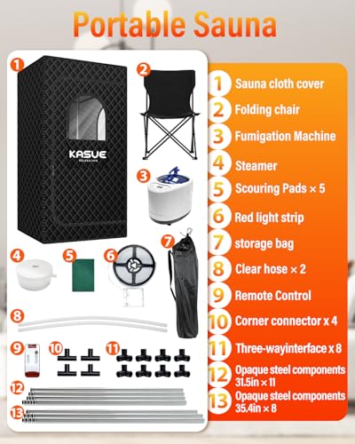 Kasue RL12-01 Portable Large Infrared Steam Sauna thumb #6