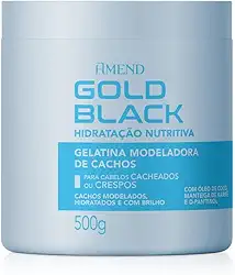 Gelatina Modeladora De Cachos Amend Gold Black Hidratação Nutritiva, 500g