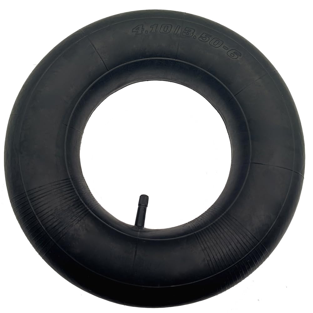 Confezione da 2 camere d'aria 4.10/3.50-6 (13 x 4.00-6) con stelo valvola diritta TR13, ricambio resistente per camion a mano, carriole, tosaerba, utility, per ruote