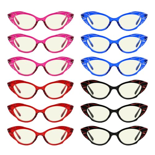 Image of Eyekepper 5-pack Cat Eye Reading Glasses for Women Retro Cute Readers