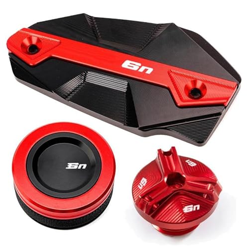 Tapón de aceite y cubiertas para Kawasaki ER6N 2009-2016 en color rojo vibrante