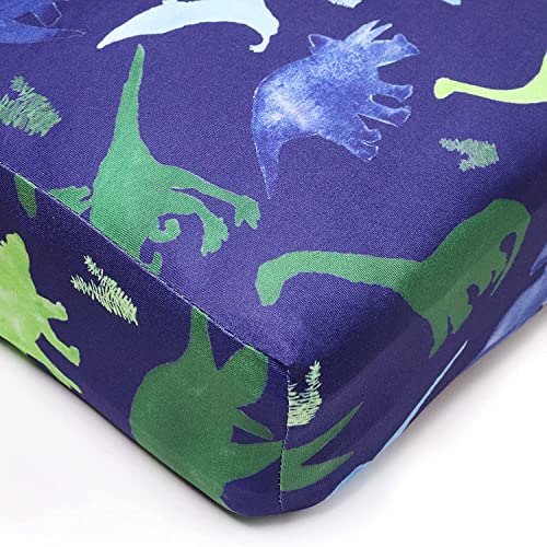 Tanofar Boy Crib Sheet Blue Nursery Bed Dinosaur Sheets For Baby Toddler Mattress Stretchy And Soft Premium Crib Sheets #TOP7