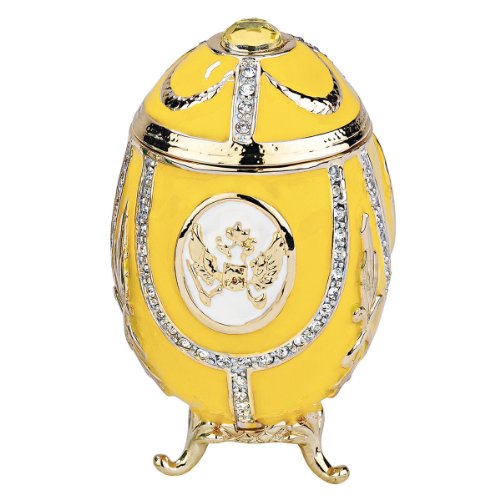 russian imperial style - Design Toscano Yellow Russian Imperial Eagle Collection Romanov Style Enameled Egg: Lemon