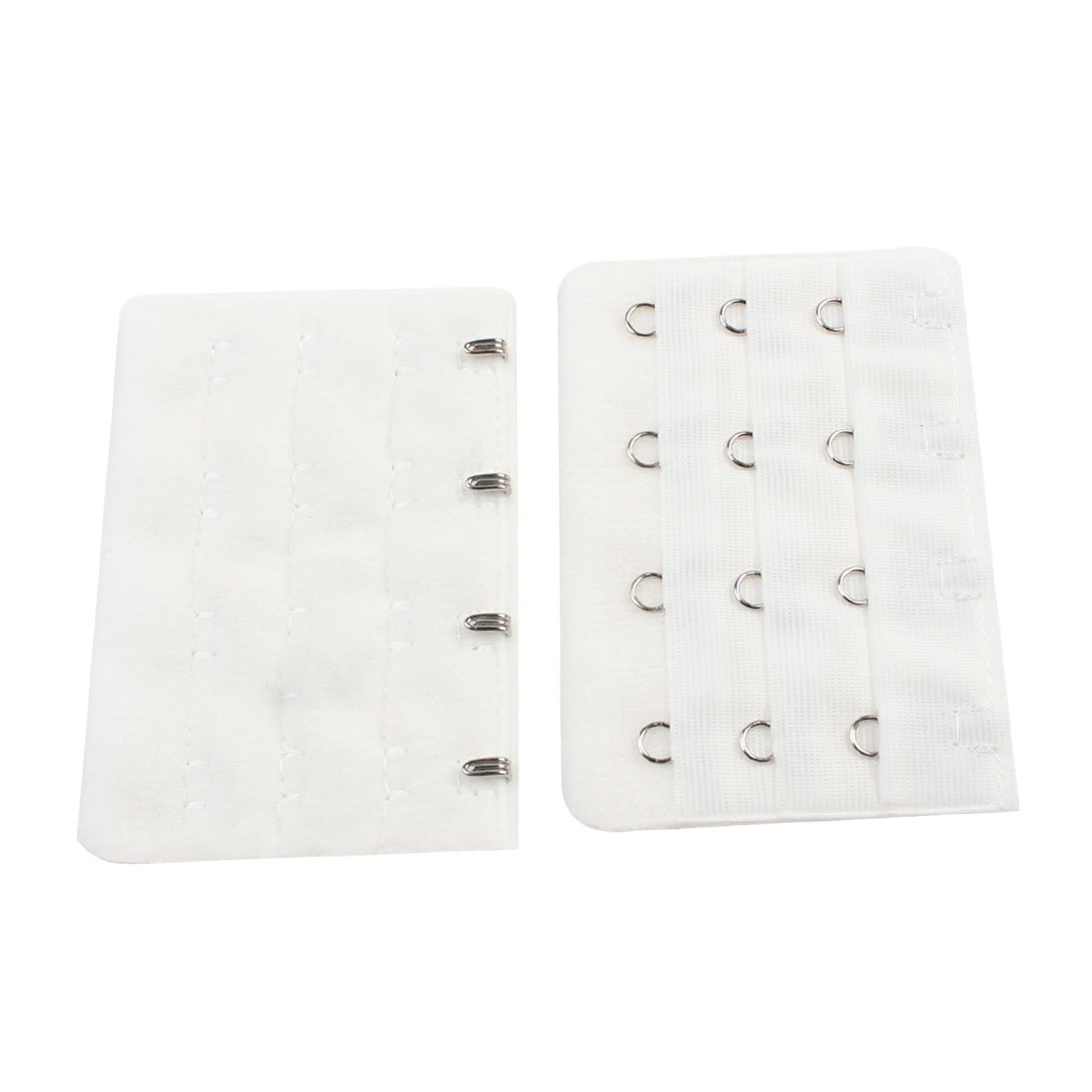 sourcing map Ladie's 3 x 4 Hooks Bra Strap Extensions Elastic Clip on Bra Band Extenders Multi Color White 3 Rows 4 Hooks 4 Pcs