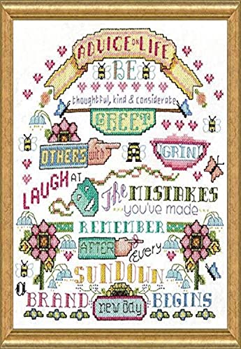 Image of Advice on Life Stamped Cross Stitch Kit