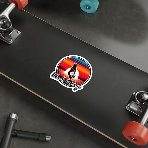 Windsurfing Sport Sticker Decal Vinyl Small Waterproof for Water Bottle Mug Passport Book Scrapbook Notebook Laptop Tumbler Skateboard Computer Phone Size Funny Gift Car Stickers ID44990