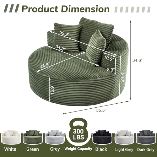 Sillón Lounge Redondo Grande Verde miniatura 2