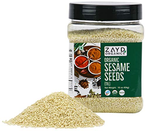 Zayd Organics Whole Sesame Seeds, Organic Sesame Seeds, USDA Organic, 16oz (454g) - Thumbnail 4