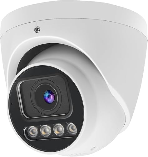 Cámara de seguridad IP PoE de 8MP 4K con zoom óptico 5X, cámara IP domo H.265, luz dual inteligente, conversación bidireccional, ranura para tarjeta