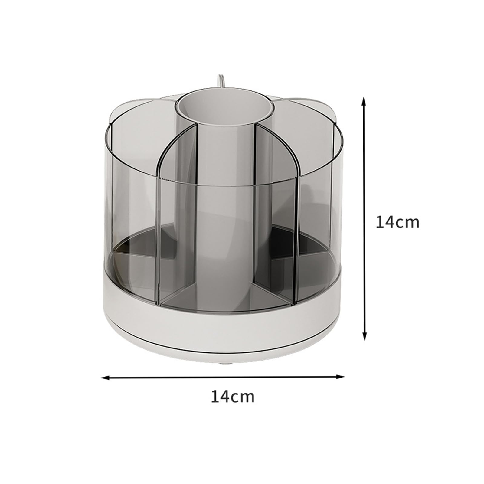 Schreibtisch-Aufbewahrungsbox, Schreibtisch-Stiftehalter, 6 Fächer, um 360 Grad drehbar, Schreibtisch-Stift-Organizer for Schreibtisch, Büro-Schreibtisch-Organisation, Kunstbedarf-Aufbewahrungs-Organi