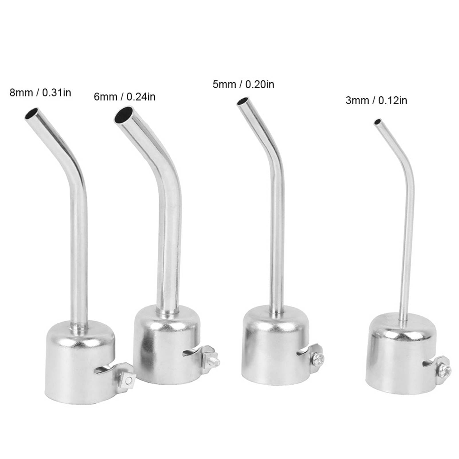 Walfront Buse de Pistolet à Air Chaud Coudée Etendue en Alliage d'Aluminium Universelle pour 850 850A 852 852D 852D + 950 Pistolet à Chaleur