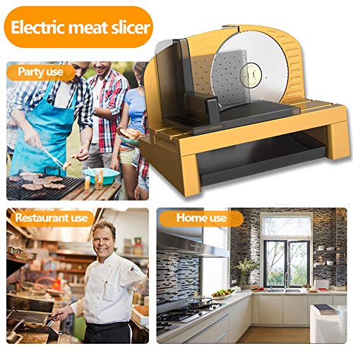 Meat Cutter, 200w Household Electric Lamb Beef Meat Slicer, Toast Bread Fruit Vegetables Slicer Manual Food Processor, Thickness Adjustment 0-22mm - Image 4