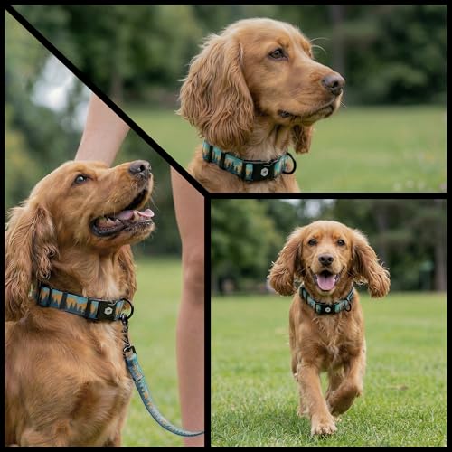 Image of Tuff Pupper Premium Adjustable Dog Collar for Extra Large Boy Dogs, Stylish Pattern Collars Designed in USA, Quick Release Buckle, RusticPine Print for Male Dogs, XL (1.25 Inch Wide x 20-30 Inch Neck)