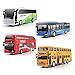 GeyiieTOYS Metall 4 Stücke Bus Spielzeug Spielzeugbus Aufziehautos Touring Bus Linienbus Reisebus Spielzeugfahrzeug Autobus Geschenk für Kinder ab 3 Jahre