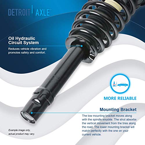 Image of Detroit Axle - Struts Shocks for 2000-2005 Hyundai Sonata, 2001-2005 Kia Optima, 2001-2006 Kia Magentis, 2 Front Struts w /Coil Spring Assembly 2 Rear Shock Absorbers Replacement Suspension Kit
