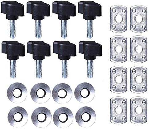 VCCA Hard Top Quick Removal Fastener Thumb Screw and Nut Kit for Jeep Wrangler YJ TJ JK JKU Sports Sahara Freedom Rubicon X & Unlimited X 2/4 Door 1995-2018