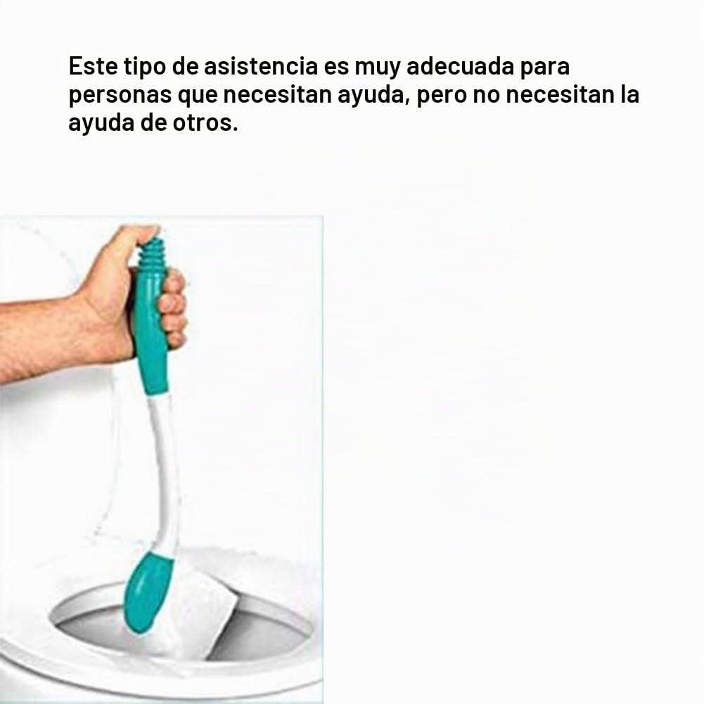 Herramientas para el Inodoro Bottom Wiper,Bottom Wiper,Ayuda para Discapacitados,Self Wipe Aid Helper,Ayuda para El Inodoro Herramientas,Ayudas de Inodoro Autoasistido para Limpiar,Limpieza baño