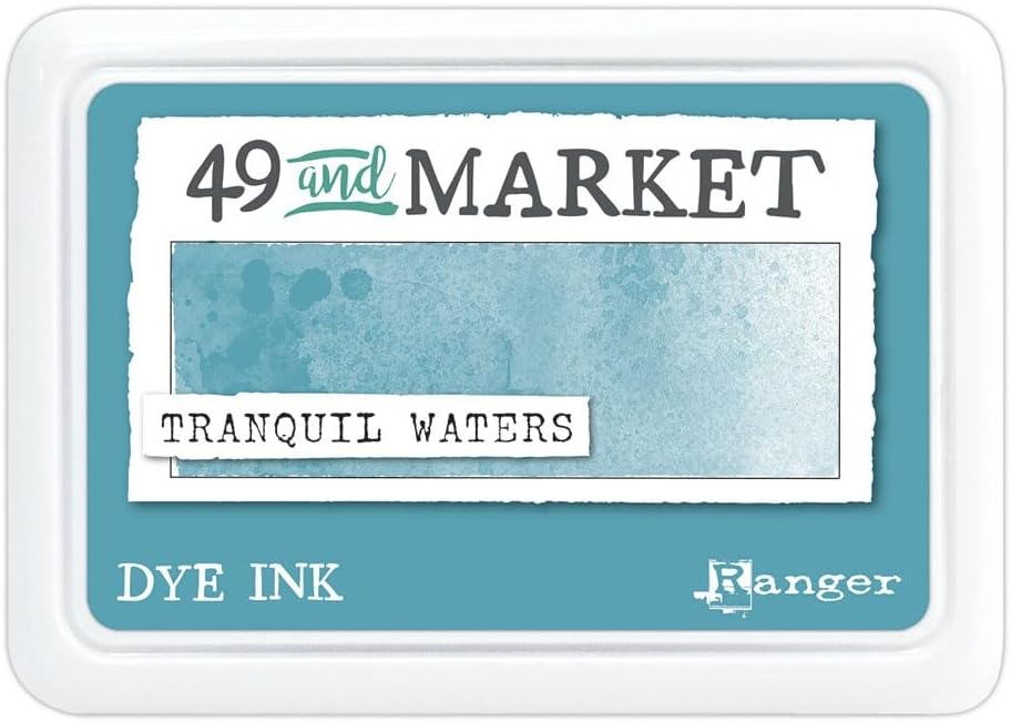 49 and Market Dye Ink Pad for Stamping and Crafts, Tranquil Waters